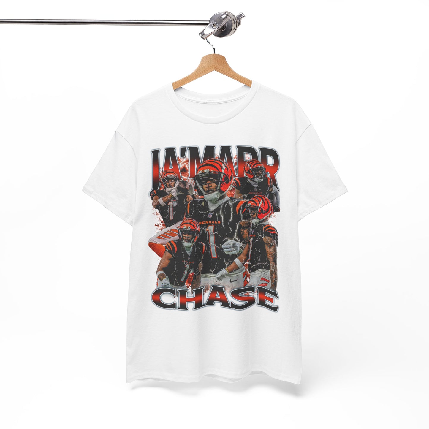 Vintage 90s Graphic Style Ja'Marr Chase T-Shirt - Retro Oversized Sport Tee, Ja'Marr Chase Shirt, Cincinnati Bengals Shirt, Classic American Football Fan Bootleg Gift