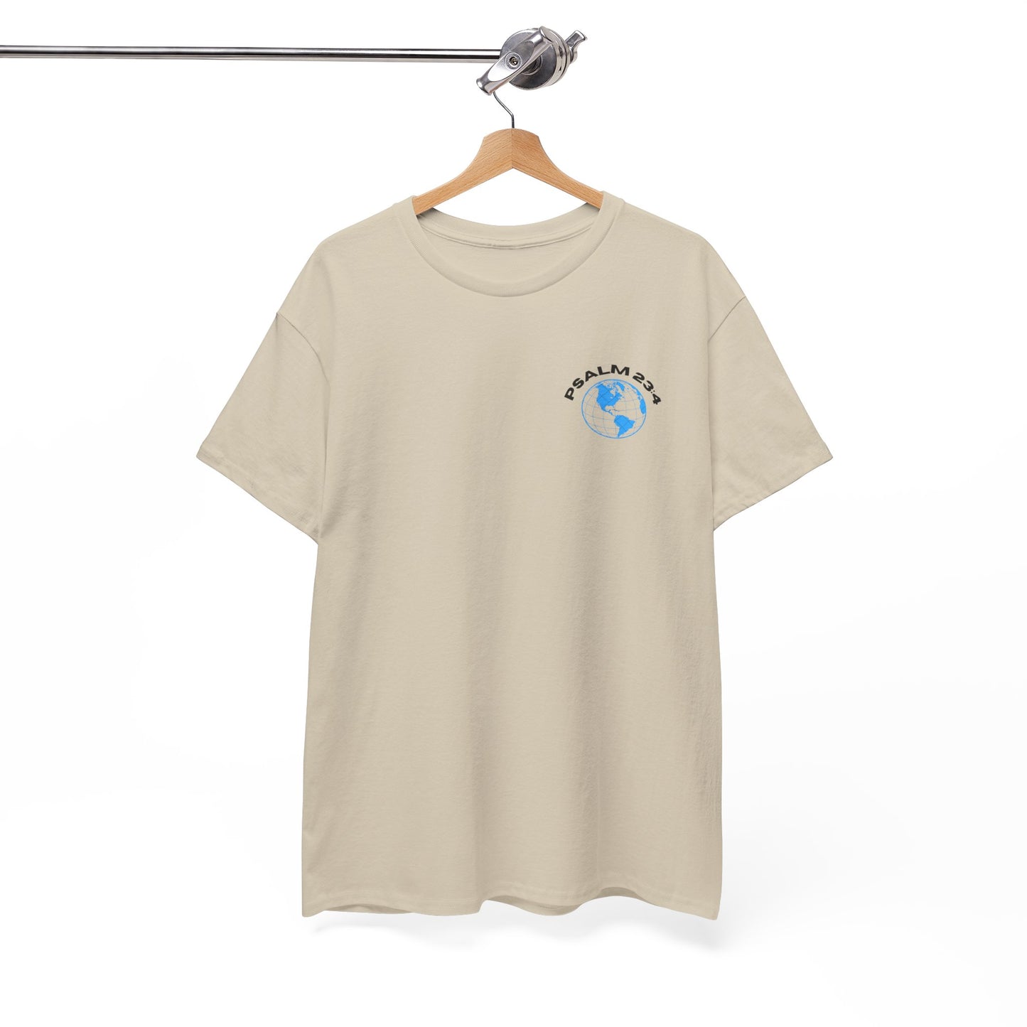 God With Us - Psalm 23:4 Christian T-Shirt Faith-Based Bible Verse Tee for Men and Women