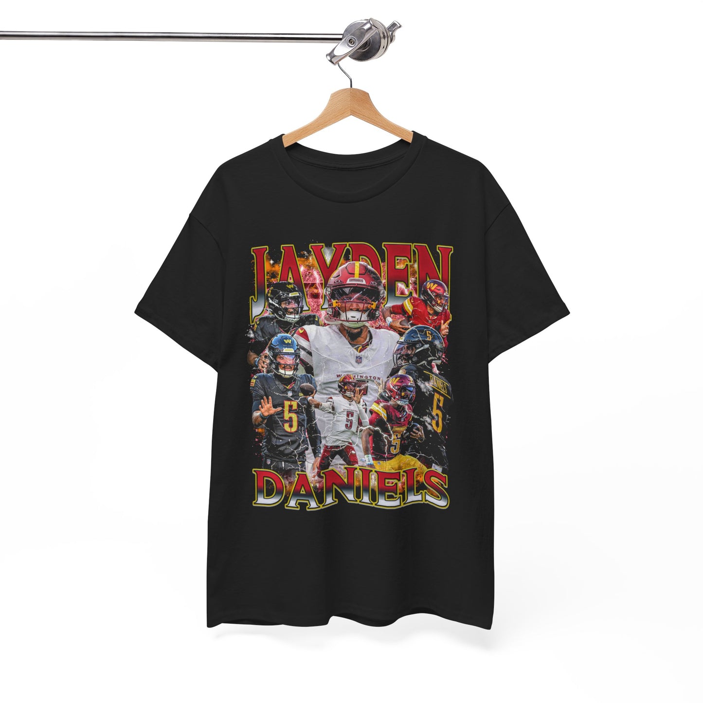 Vintage 90s Graphic Style Jayden Daniels T-Shirt - Retro Oversized Sport Tee, Jayden Daniels Shirt, Washington Commanders Shirt, Classic American Football Fan Bootleg Gift