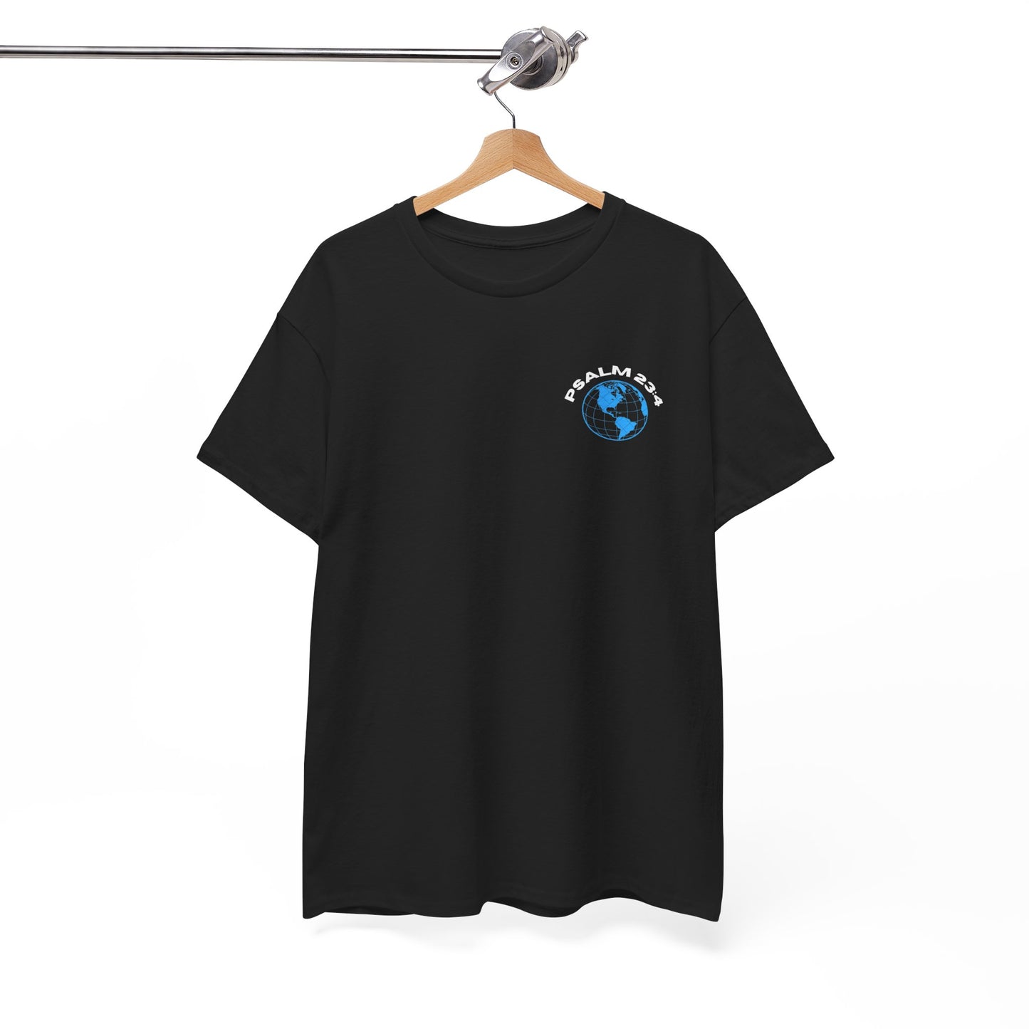 God With Us - Psalm 23:4 Christian T-Shirt Faith-Based Bible Verse Tee for Men and Women