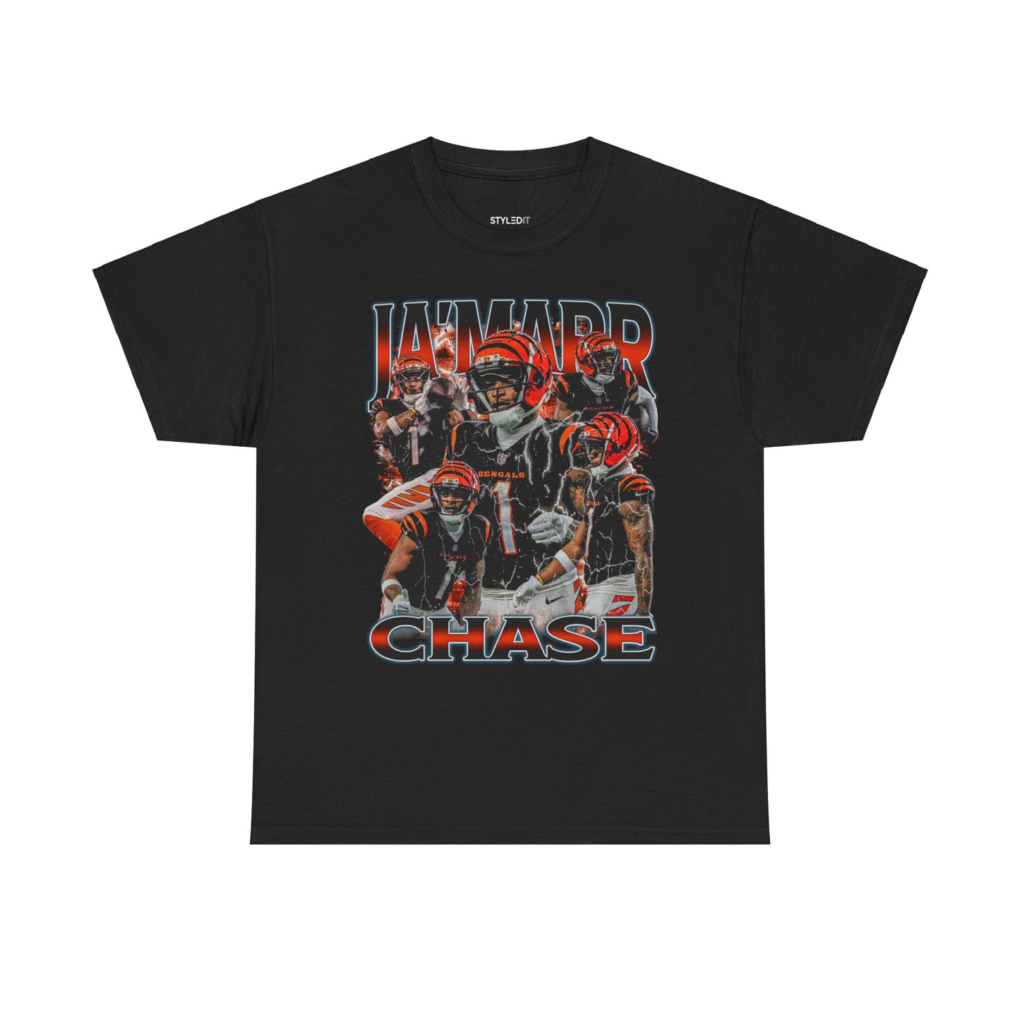 Vintage 90s Graphic Style Ja'Marr Chase T-Shirt - Retro Oversized Sport Tee, Ja'Marr Chase Shirt, Cincinnati Bengals Shirt, Classic American Football Fan Bootleg Gift