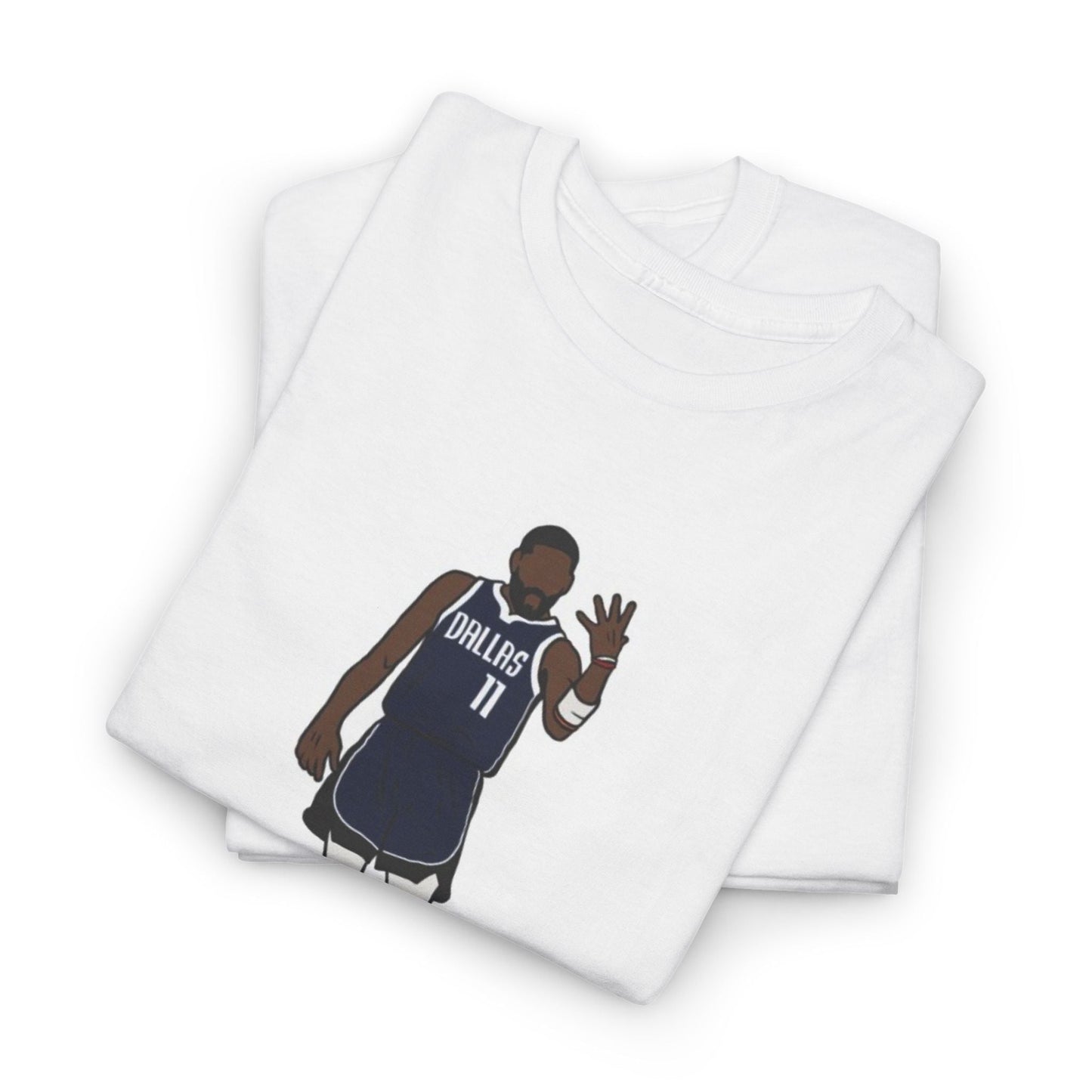 Kyrie Irving on court printed on a premium t-shirt