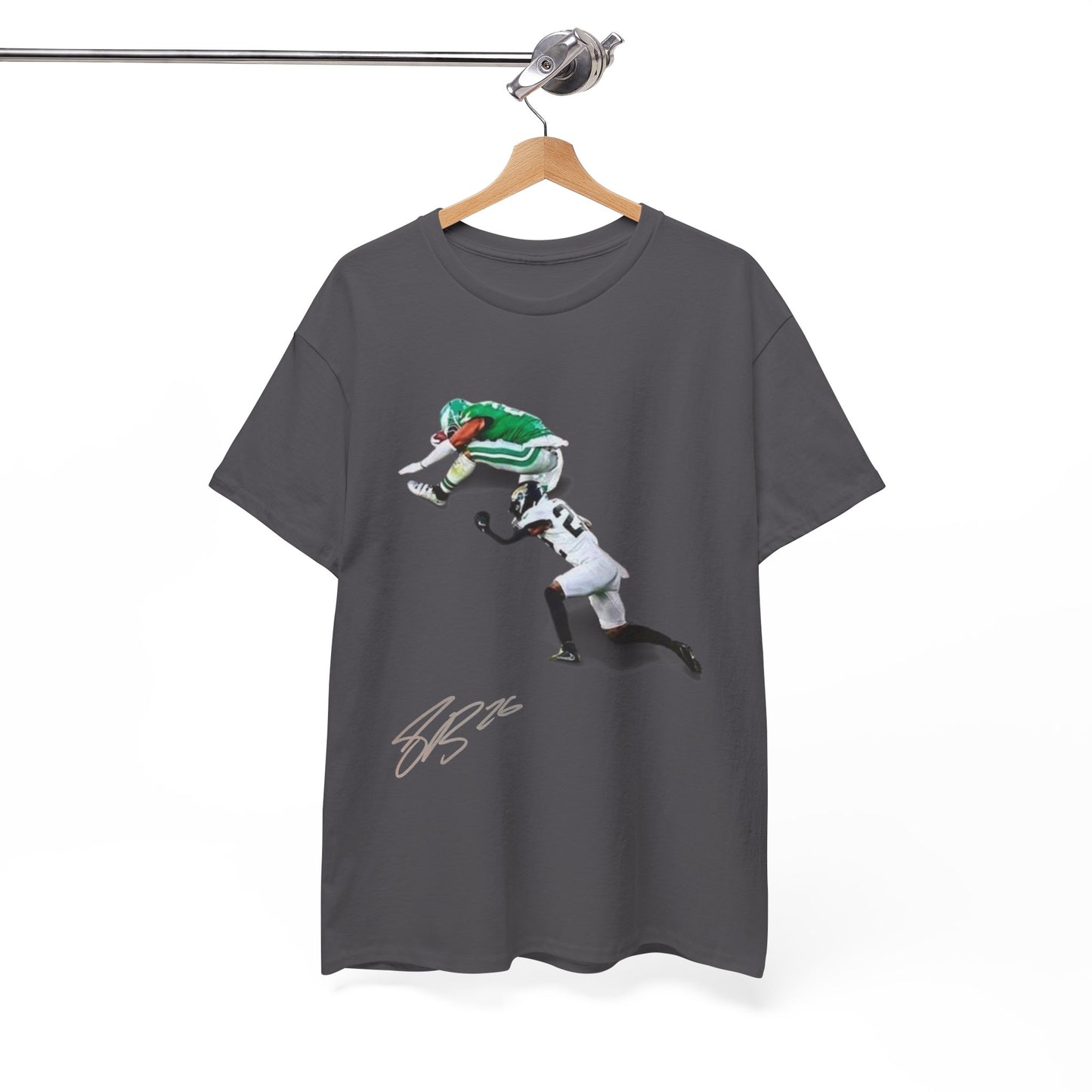 Saquon Barkley Hurdle Graphic T-Shirt - NFL Football Fan Apparel