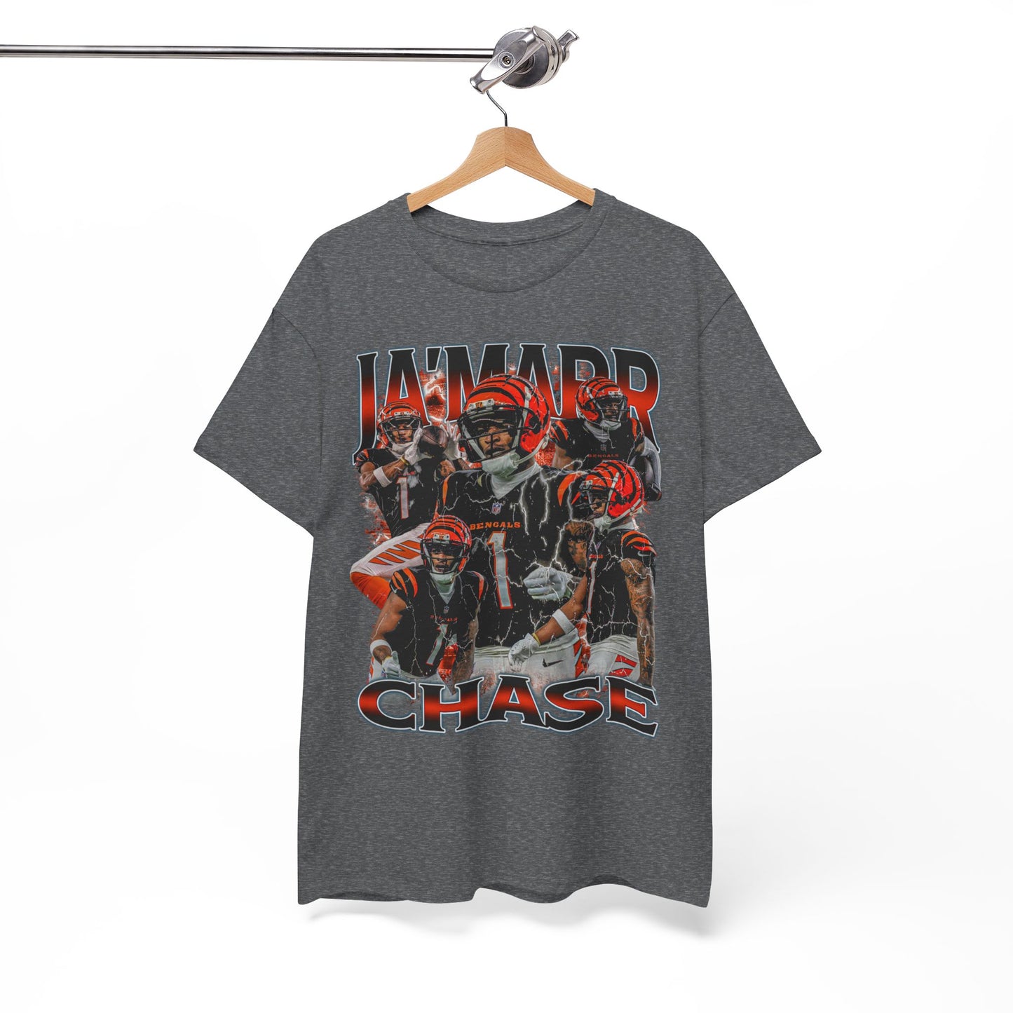 Vintage 90s Graphic Style Ja'Marr Chase T-Shirt - Retro Oversized Sport Tee, Ja'Marr Chase Shirt, Cincinnati Bengals Shirt, Classic American Football Fan Bootleg Gift