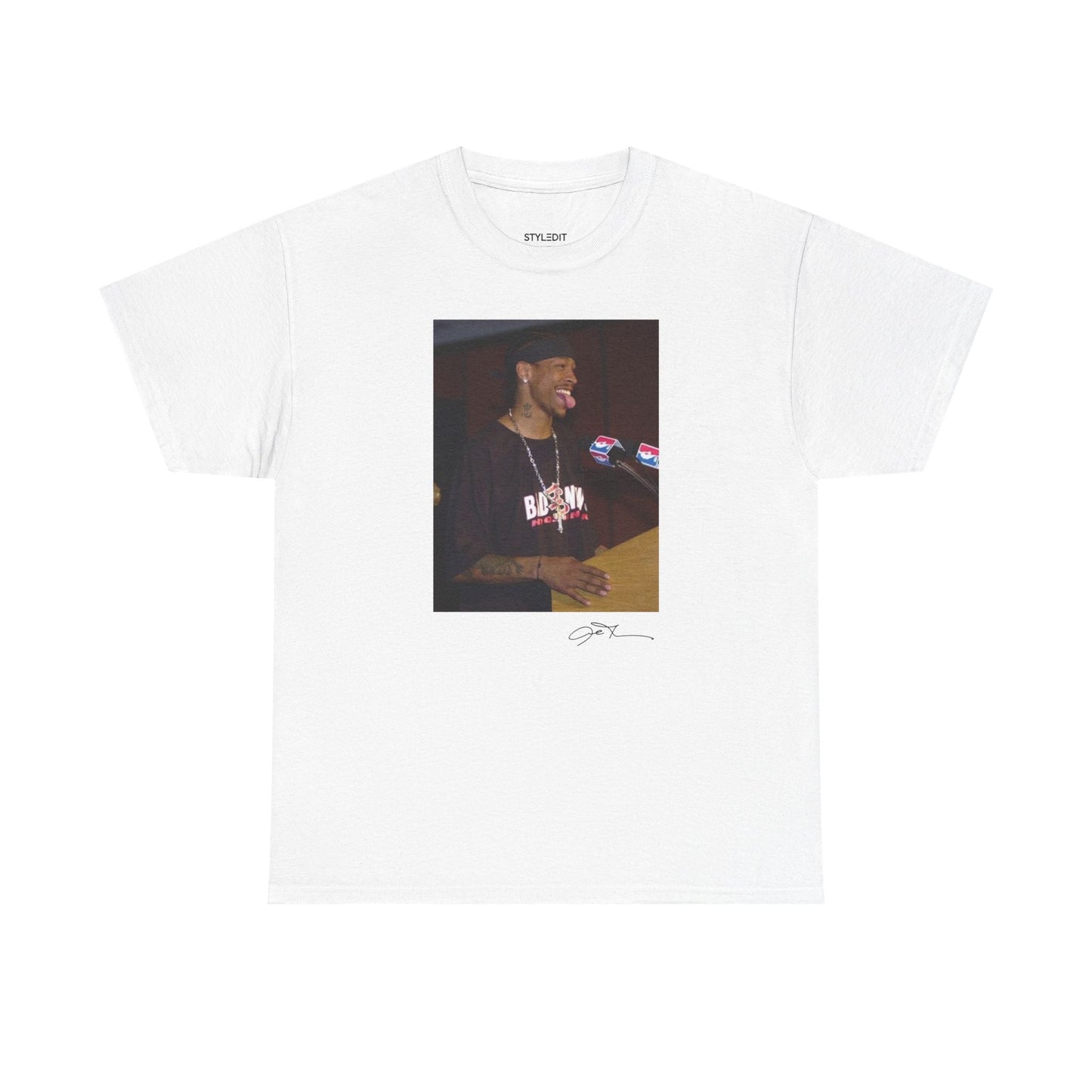 Iconic Allen Iverson shirt with bold graphic design