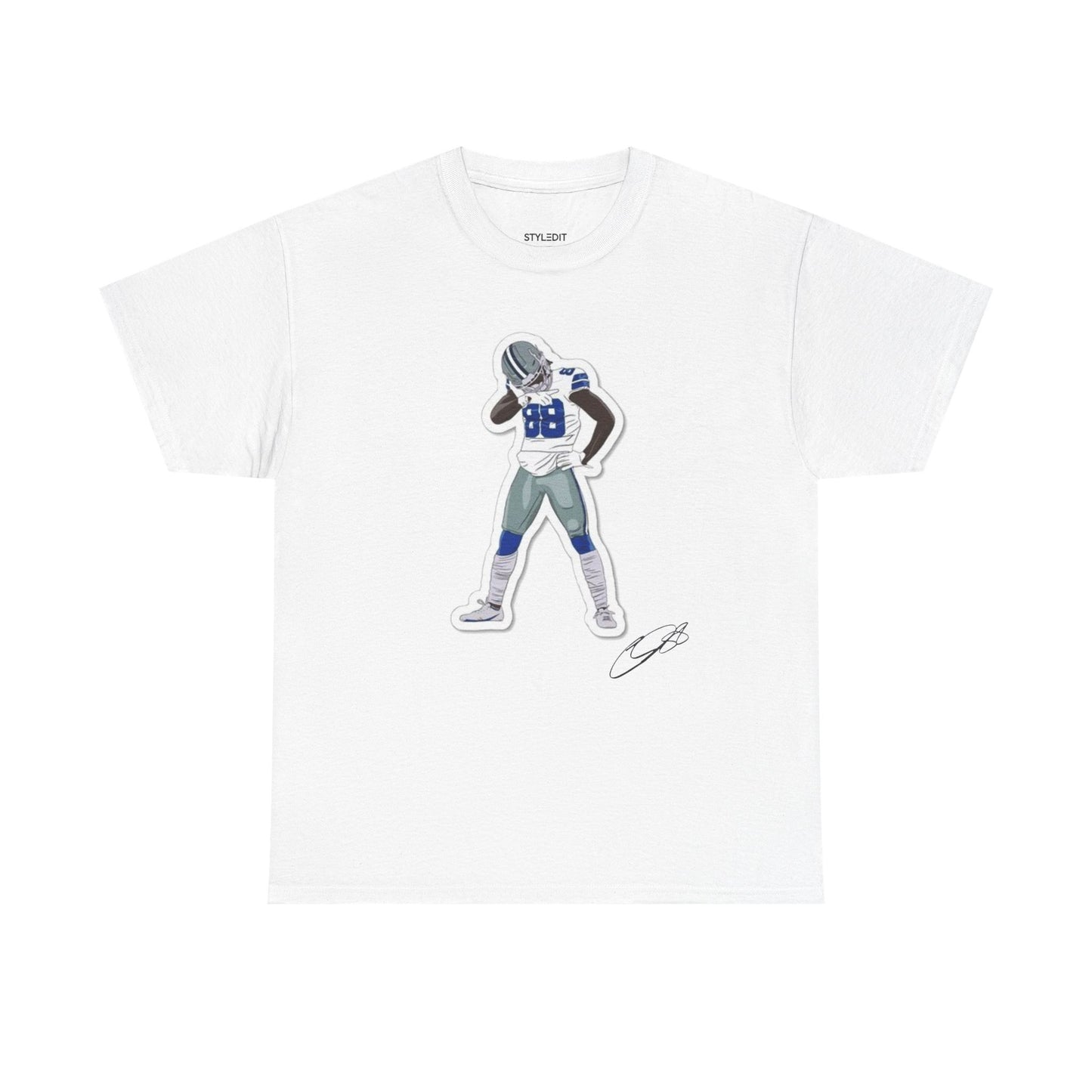 Ceedee Lamb Cartoon Graphic Tee Shirt - NFL Football T-Shirt Fan Apparel