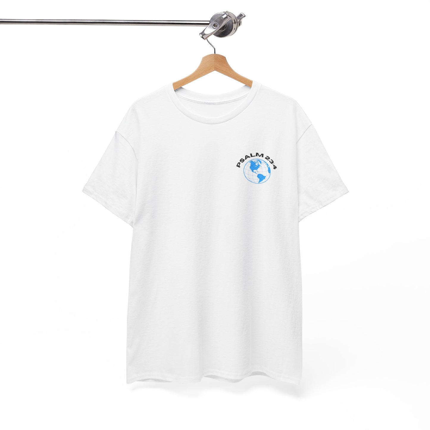 God With Us - Psalm 23:4 Christian T-Shirt Faith-Based Bible Verse Tee for Men and Women