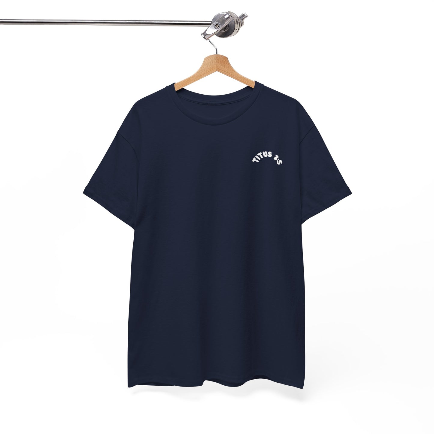 Titus 3 5 Bible Verse Unisex Faith T-Shirt - Washed from the Inside Christian Apparel