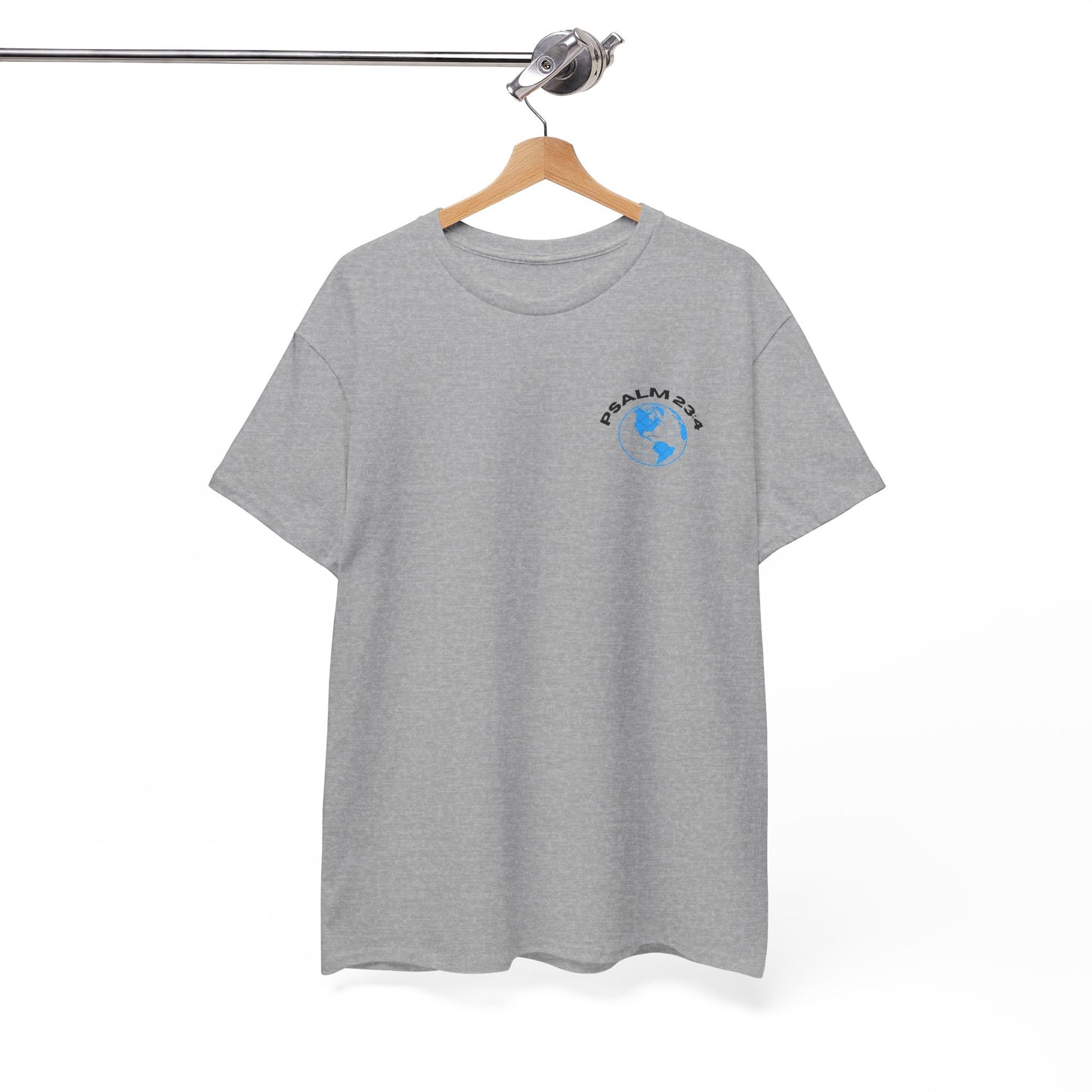 God With Us - Psalm 23:4 Christian T-Shirt Faith-Based Bible Verse Tee for Men and Women