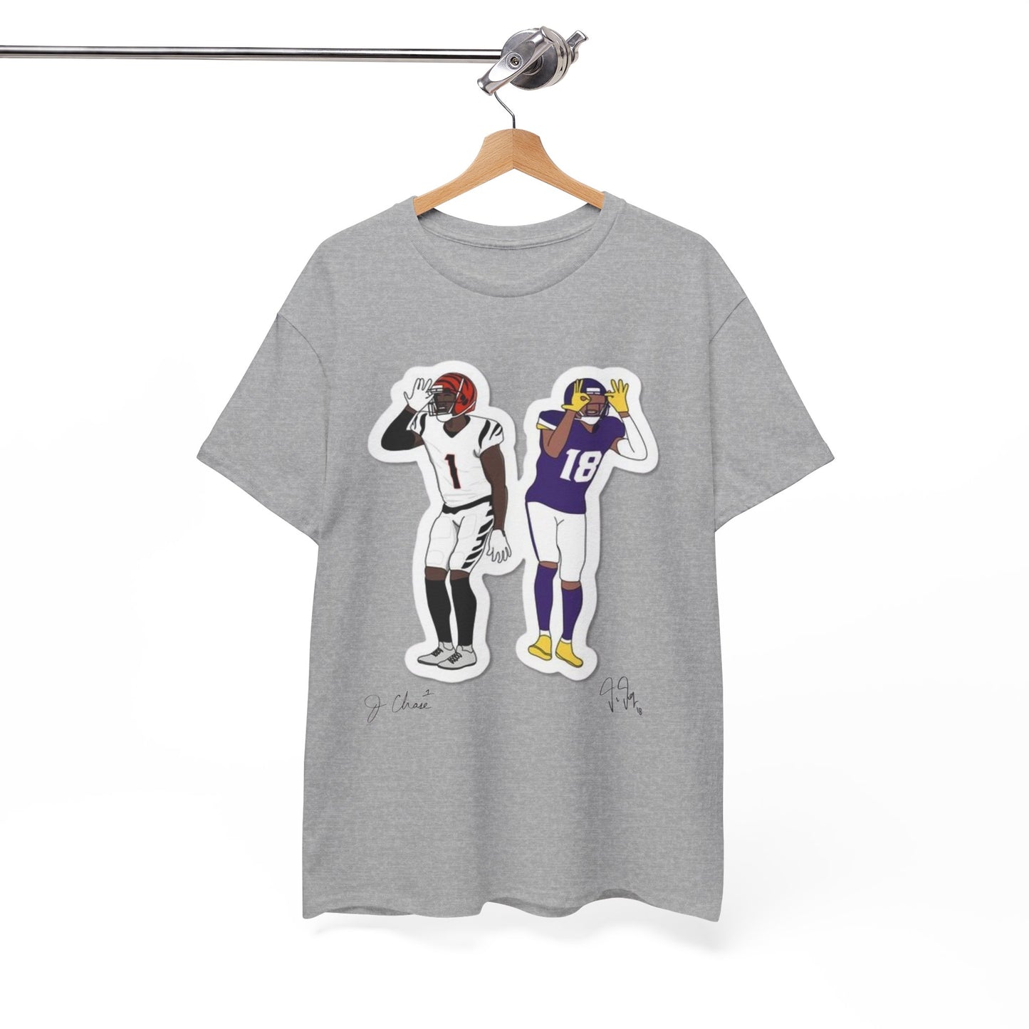 Chase x Jefferson Cartoon Graphic Tee - NFL Football Fan Apparel