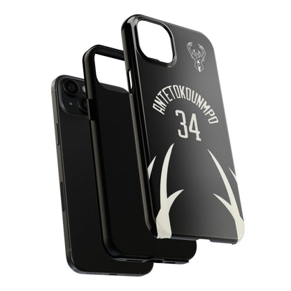 Giannis Antetokounmpo Milwaukee Bucks – Basketball iPhone and Samsung Case Black