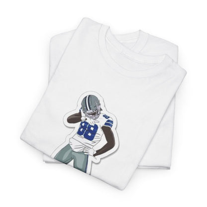 Ceedee Lamb Cartoon Graphic Tee Shirt - NFL Football T-Shirt Fan Apparel