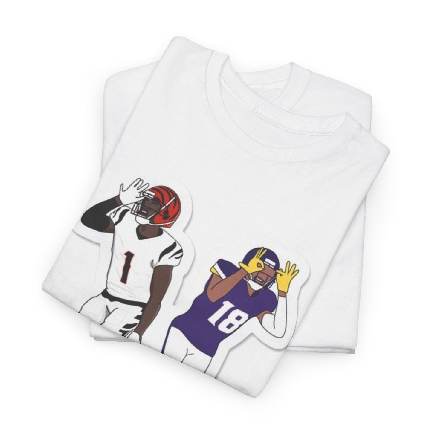 Chase x Jefferson Cartoon Graphic Tee - NFL Football Fan Apparel
