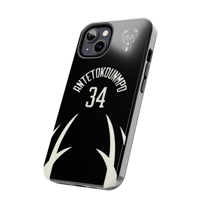Giannis Antetokounmpo Milwaukee Bucks – Basketball iPhone and Samsung Case Black