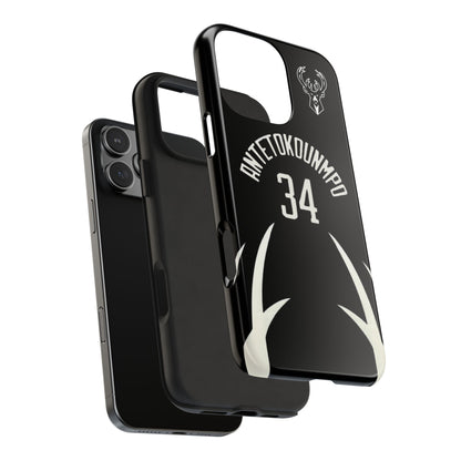 Giannis Antetokounmpo Milwaukee Bucks – Basketball iPhone and Samsung Case Black