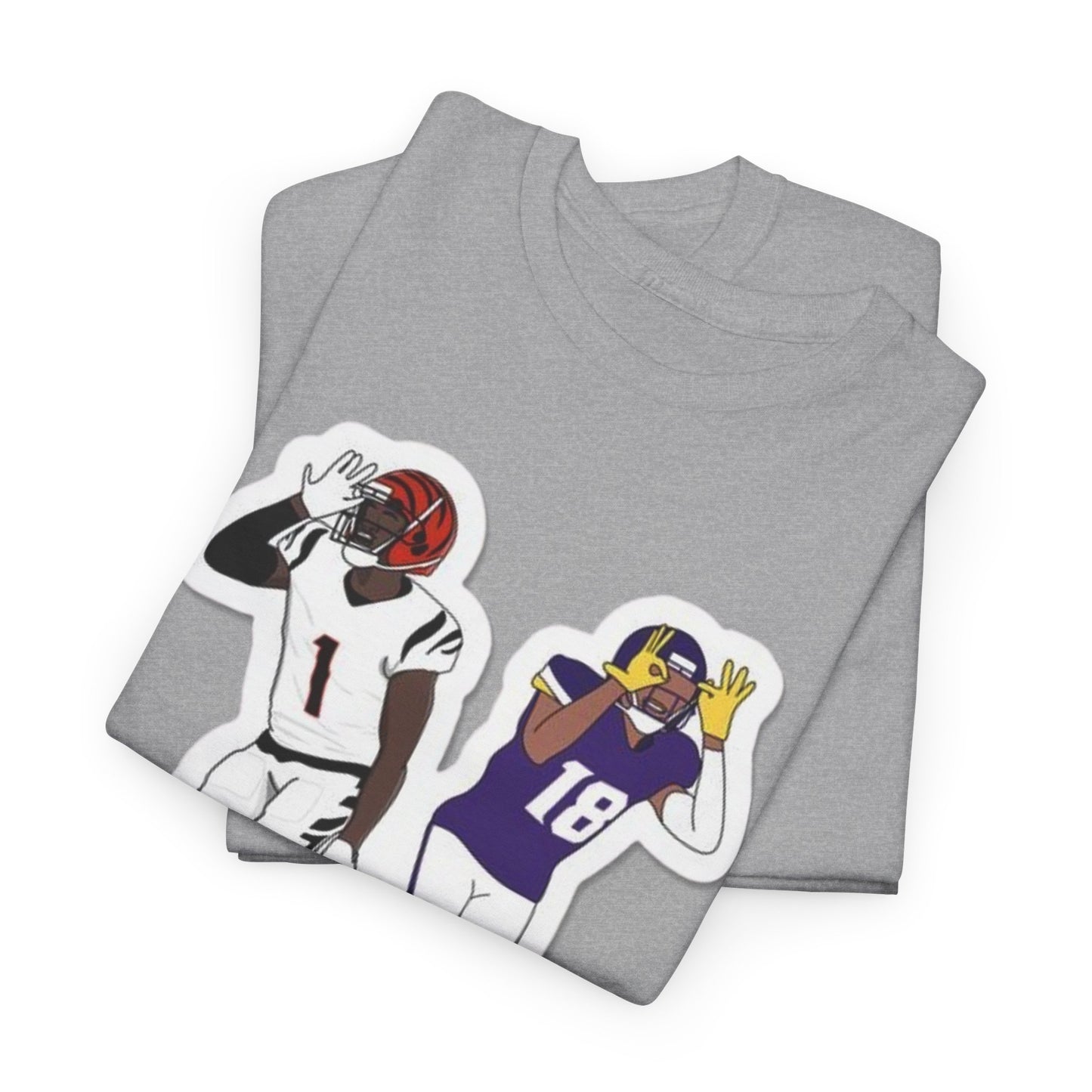 Chase x Jefferson Cartoon Graphic Tee - NFL Football Fan Apparel