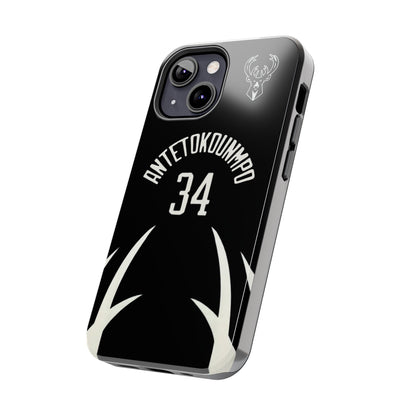 Giannis Antetokounmpo Milwaukee Bucks – Basketball iPhone and Samsung Case Black