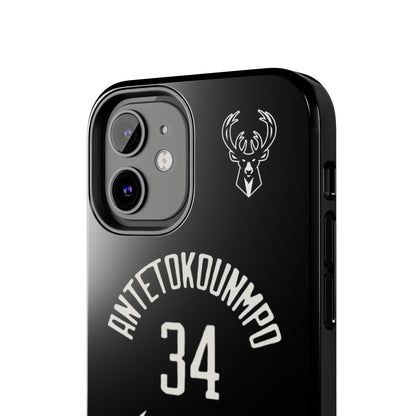 Giannis Antetokounmpo Milwaukee Bucks – Basketball iPhone and Samsung Case Black