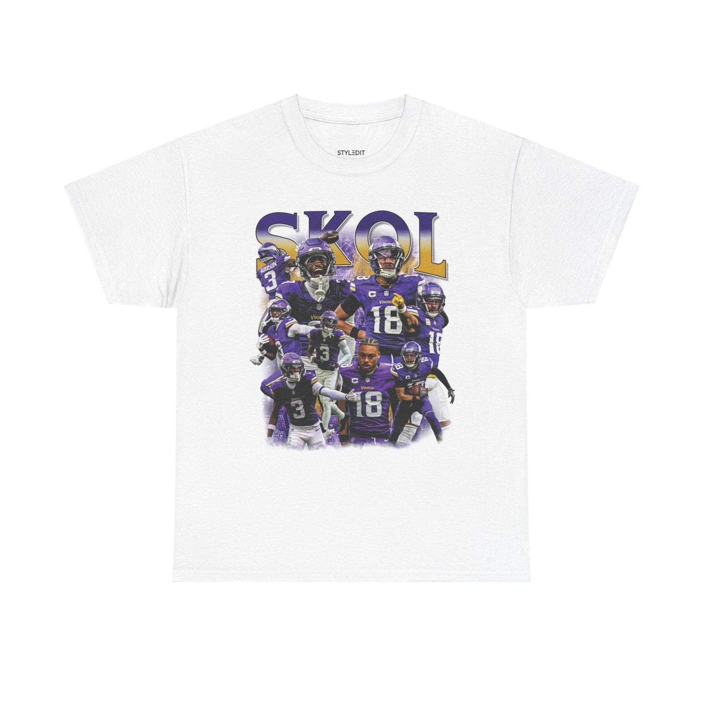 Vintage 90s Graphic Style Justin Jefferson and Jordan Addison T-Shirt -  Retro Oversized Sport Tee, Justin Jefferson Shirt, Jordan Addison shirt, Minnesota Vikings Shirt Gift