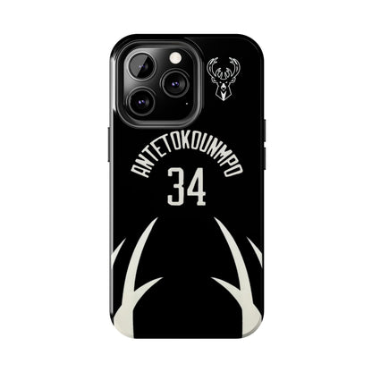 Giannis Antetokounmpo Milwaukee Bucks – Basketball iPhone and Samsung Case Black