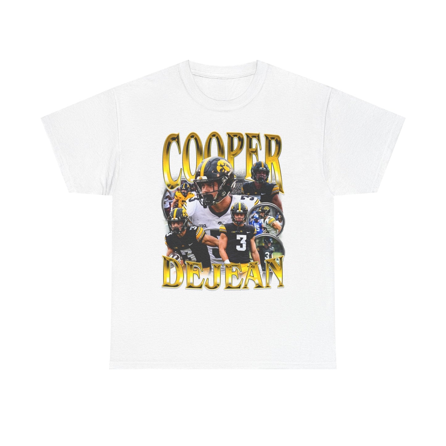 Bold Cooper DeJean shirt featuring standout player graphic
