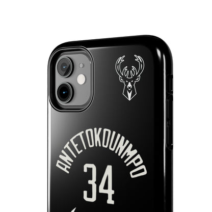 Giannis Antetokounmpo Milwaukee Bucks – Basketball iPhone and Samsung Case Black