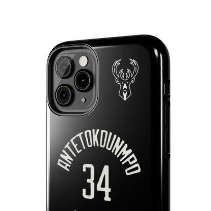 Giannis Antetokounmpo Milwaukee Bucks – Basketball iPhone and Samsung Case Black