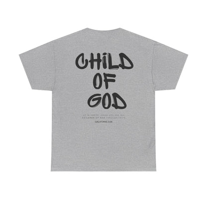 Child of God T-Shirt - Christian Graphic Tee with Galatians 3:26 Bible Verse - Faith-Based Apparel for Men and Women