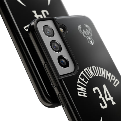 Giannis Antetokounmpo Milwaukee Bucks – Basketball iPhone and Samsung Case Black