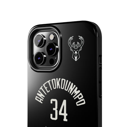 Giannis Antetokounmpo Milwaukee Bucks – Basketball iPhone and Samsung Case Black