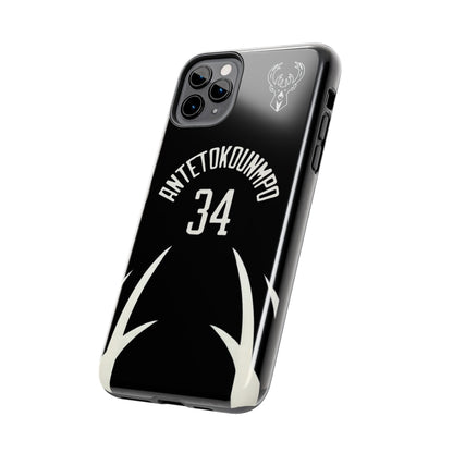 Giannis Antetokounmpo Milwaukee Bucks – Basketball iPhone and Samsung Case Black