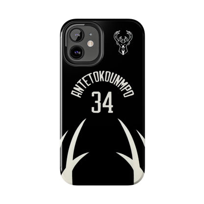 Giannis Antetokounmpo Milwaukee Bucks – Basketball iPhone and Samsung Case Black