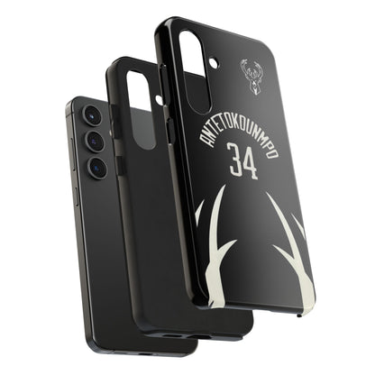 Giannis Antetokounmpo Milwaukee Bucks – Basketball iPhone and Samsung Case Black