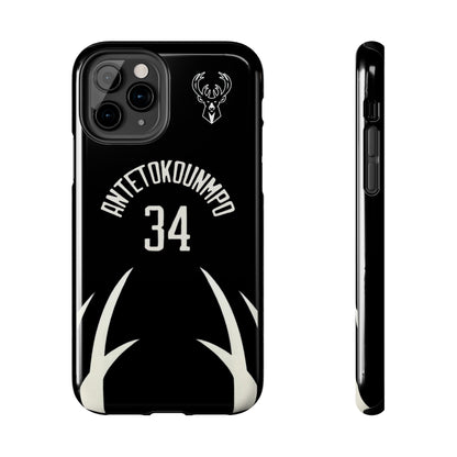 Giannis Antetokounmpo Milwaukee Bucks – Basketball iPhone and Samsung Case Black