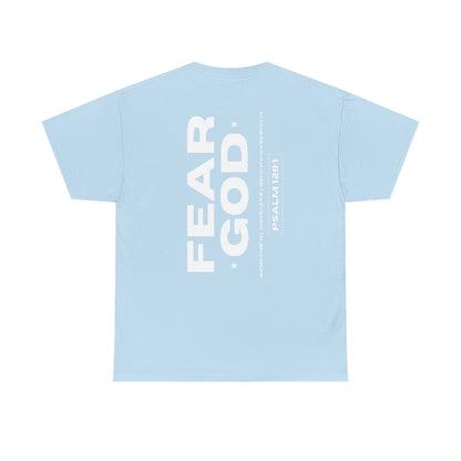 Fear God Tshirt - Christian Apparel with Psalms 128:1 Bible Verse - Inspirational Religious Shirt & Gift Idea for Men And Women