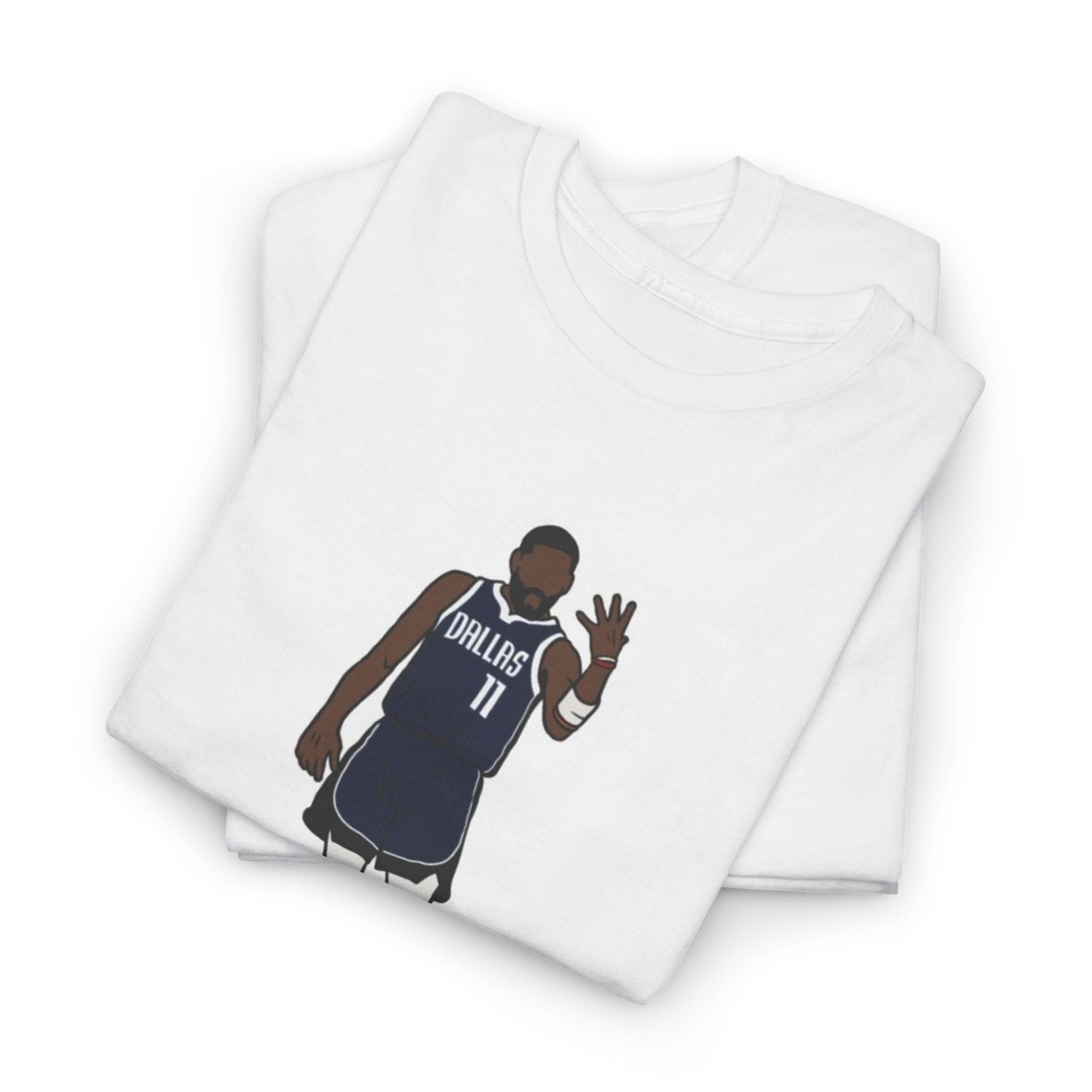 Kyrie Irving on court printed on a premium t-shirt