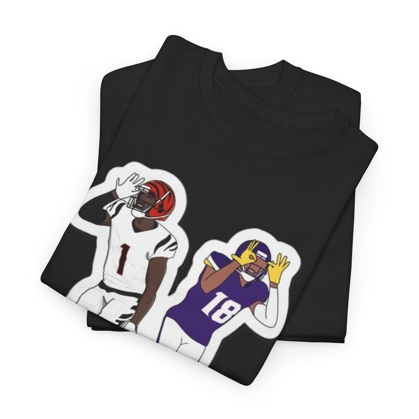 Chase x Jefferson Cartoon Graphic Tee - NFL Football Fan Apparel
