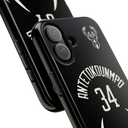 Giannis Antetokounmpo Milwaukee Bucks – Basketball iPhone and Samsung Case Black