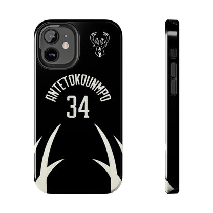 Giannis Antetokounmpo Milwaukee Bucks – Basketball iPhone and Samsung Case Black