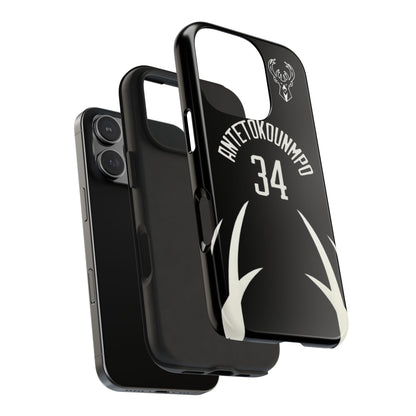Giannis Antetokounmpo Milwaukee Bucks – Basketball iPhone and Samsung Case Black