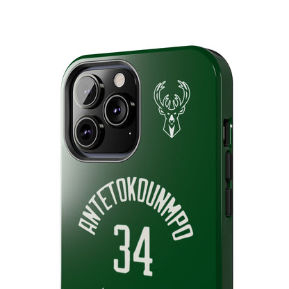 Giannis Antetokounmpo Milwaukee Bucks – Basketball iPhone and Samsung Case Green