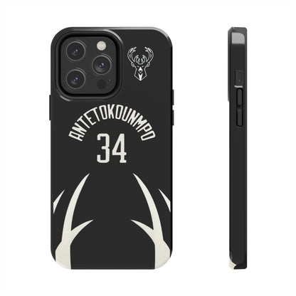 Giannis Antetokounmpo Milwaukee Bucks – Basketball iPhone and Samsung Case Black