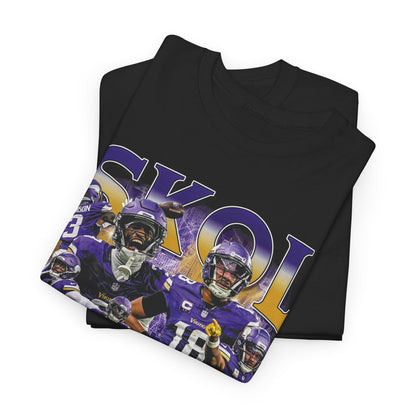 Vintage 90s Graphic Style Justin Jefferson and Jordan Addison T-Shirt -  Retro Oversized Sport Tee, Justin Jefferson Shirt, Jordan Addison shirt, Minnesota Vikings Shirt Gift
