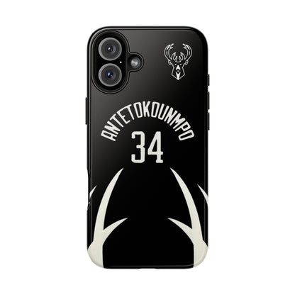 Giannis Antetokounmpo Milwaukee Bucks – Basketball iPhone and Samsung Case Black