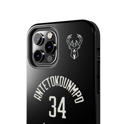 Giannis Antetokounmpo Milwaukee Bucks – Basketball iPhone and Samsung Case Black