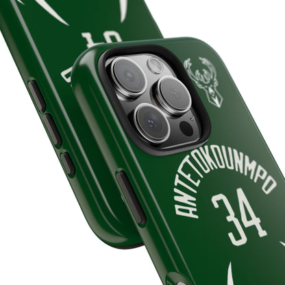 Giannis Antetokounmpo Milwaukee Bucks – Basketball iPhone and Samsung Case Green