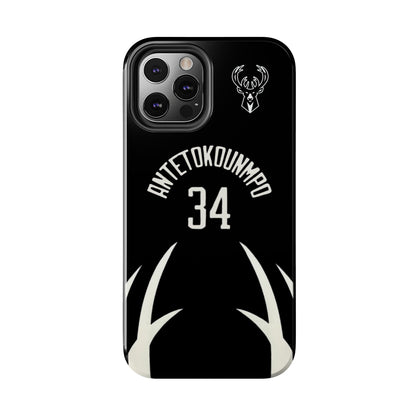 Giannis Antetokounmpo Milwaukee Bucks – Basketball iPhone and Samsung Case Black