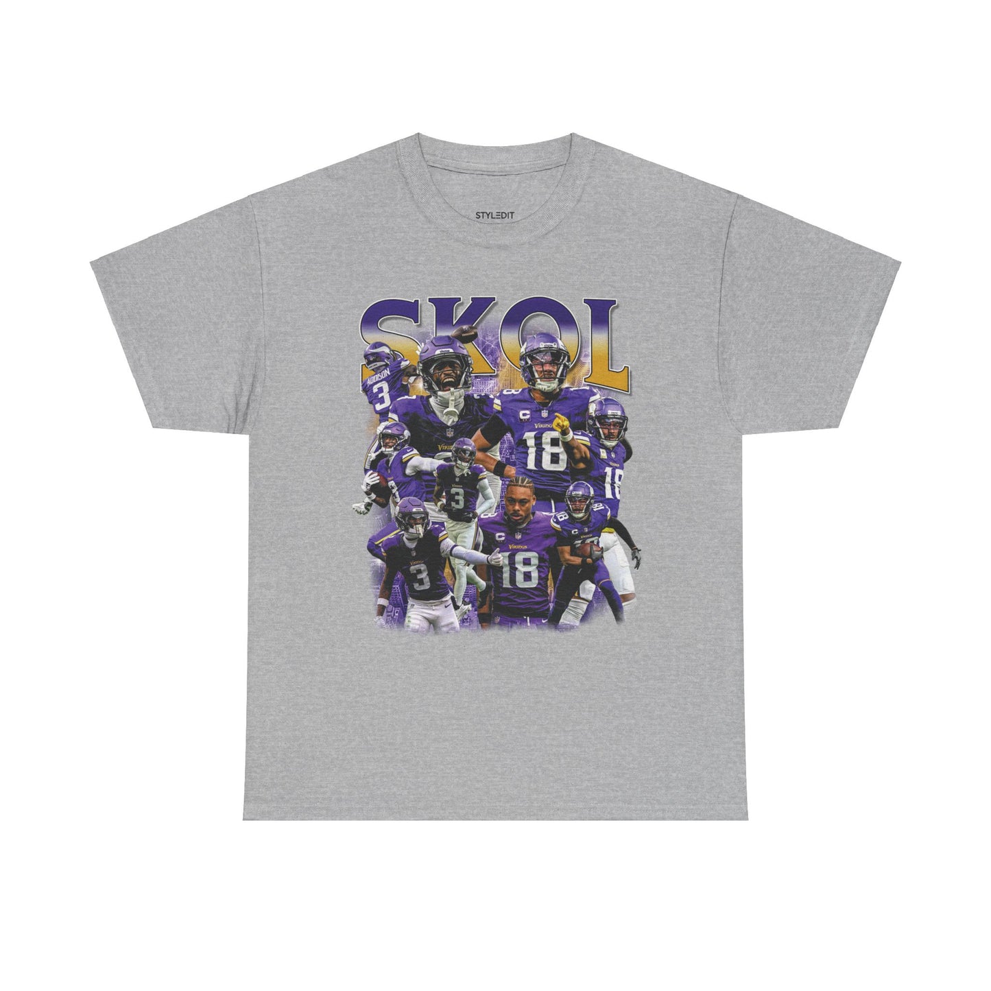 Vintage 90s Graphic Style Justin Jefferson and Jordan Addison T-Shirt -  Retro Oversized Sport Tee, Justin Jefferson Shirt, Jordan Addison shirt, Minnesota Vikings Shirt Gift