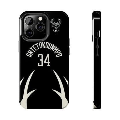 Giannis Antetokounmpo Milwaukee Bucks – Basketball iPhone and Samsung Case Black