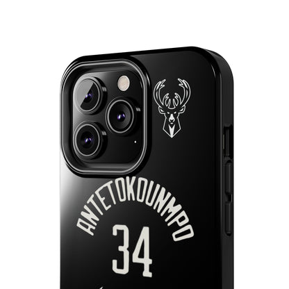 Giannis Antetokounmpo Milwaukee Bucks – Basketball iPhone and Samsung Case Black